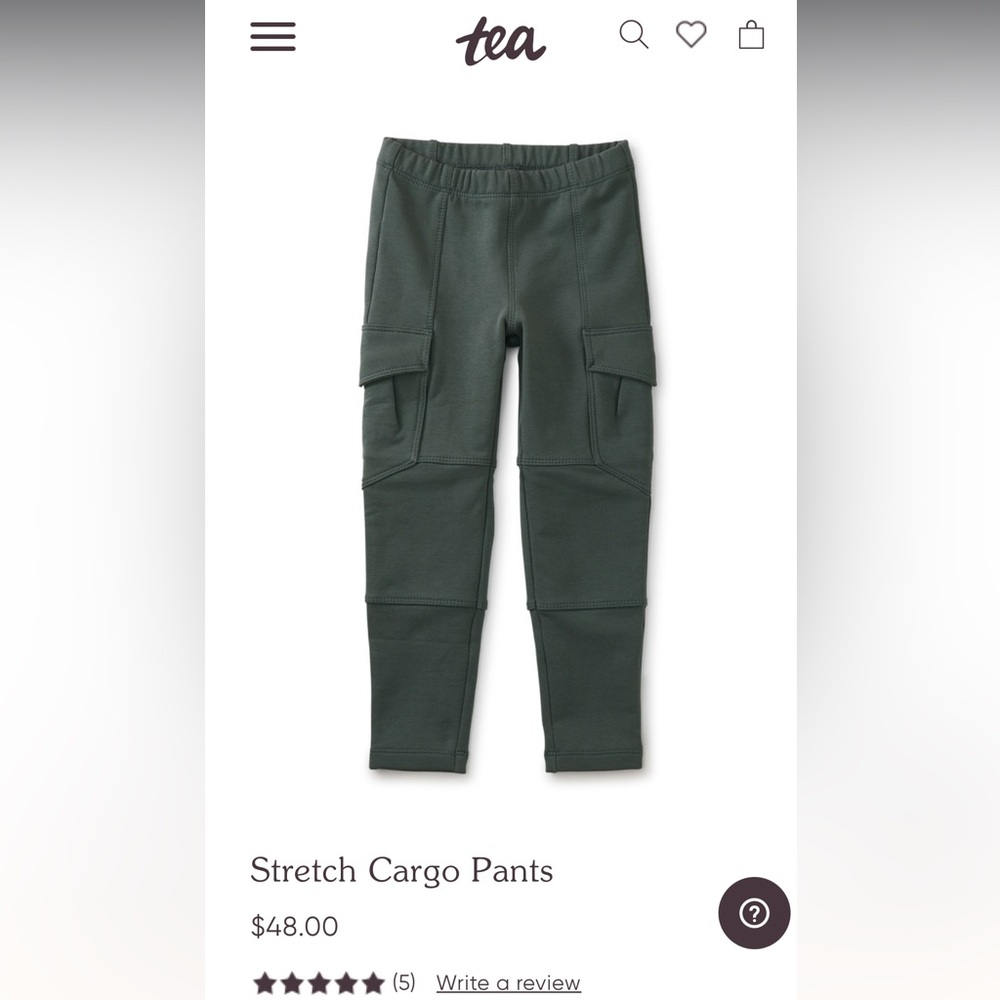 Tea Collection Girls Stretch Cargo Pants